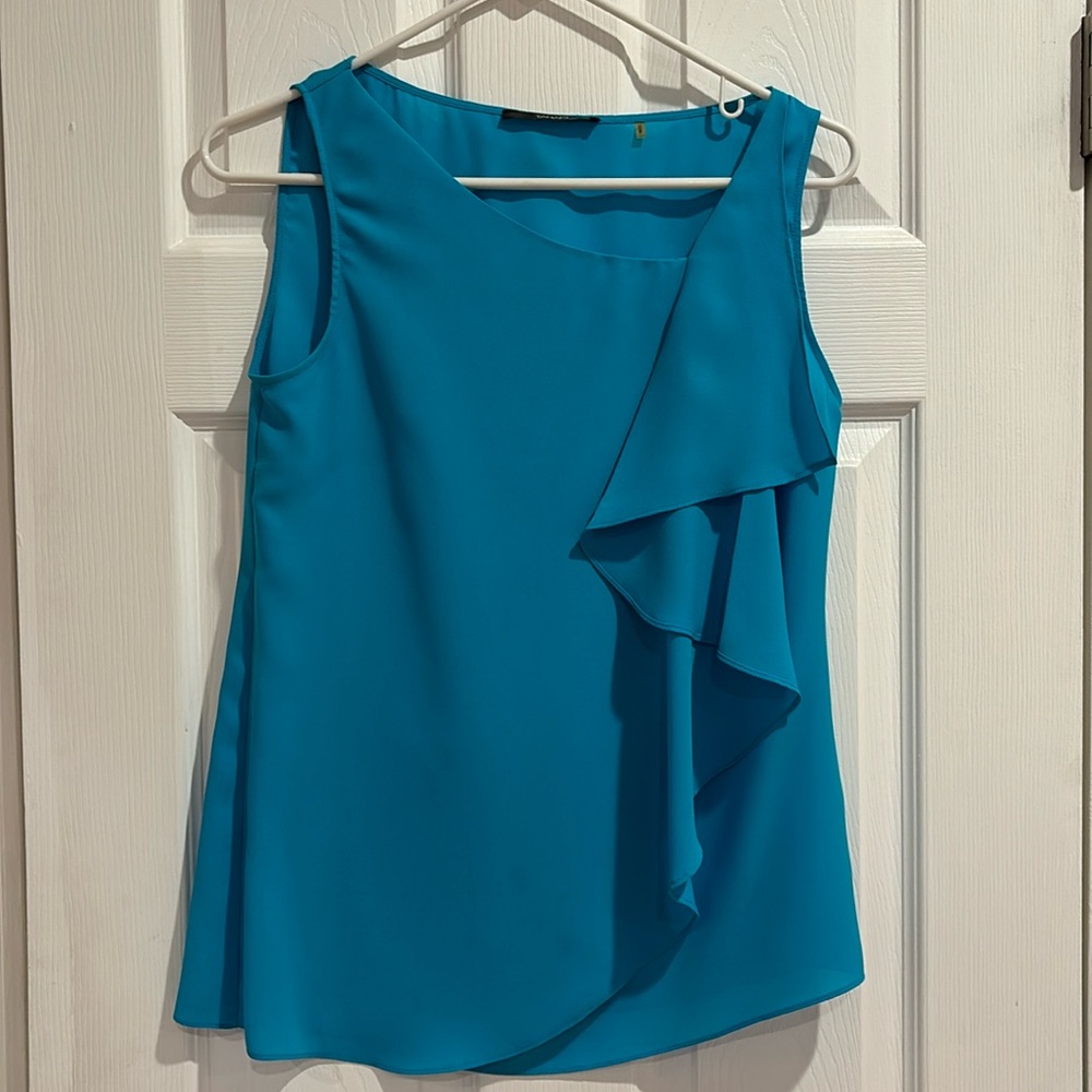 Tahari Size XS Sleevless Blue Top